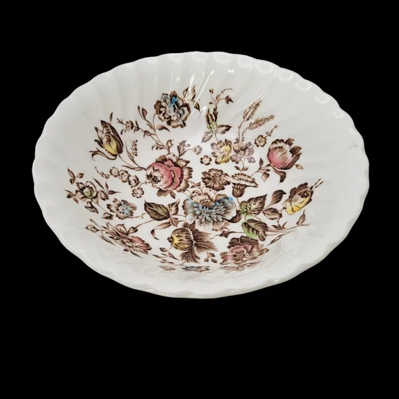 4 Vintage Staffordshire Bouquet 6" Cereal Bowls by Johnson Brothers England - Picture 6 of 8